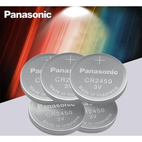 5PC New Original Panasonic CR2450 CR 2450 3V Lithium Button Cell Battery Coin Batteries For Watches,clocks,hearing aids