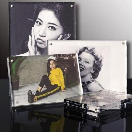 High Definition Acrylic Photo Frames Strong Magnetic Crystal Frame Birthday Gifts 5 Inch 6 Inch 7 Inch 8 Inch