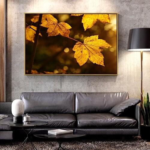 Artcozy Oil Canvas Painting sheet_autumn_branch For Home Decoration Wall Art