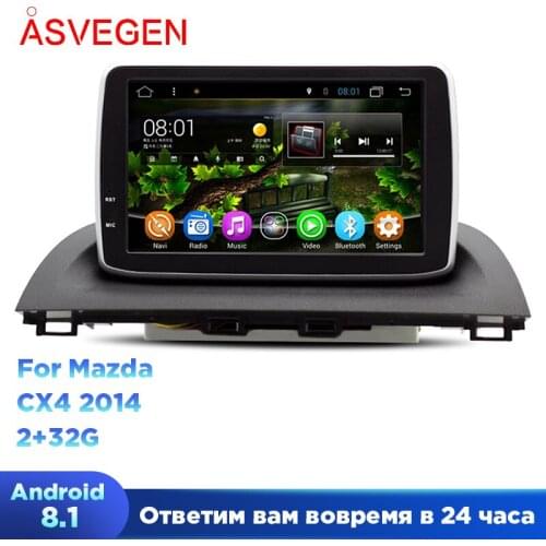 For Mazda CX4 2014 Car Stereo Radio Quad Core Automotive For 9'' GPS Navigation System Multimedia Vedio Player