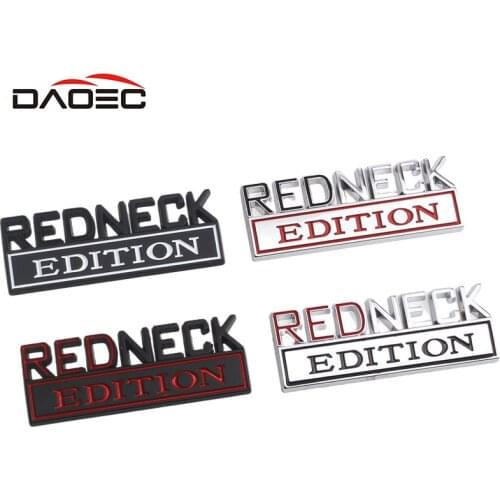 Car 3D Metal Redneck Edition Decals Sticker For Jeep Dodge Chrysler Chevrolet Car Trunk Body Emblem Badge Decoration Sticker