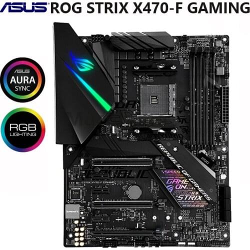 Used motherboard For ASUS ROG STRIX X470-F GAMING Mainboard Socket AM4 AMD X470M DDR4 PCI-E 3.0 100% Original Desktop Computer
