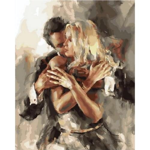 Frameless diy paintings by numbers wall decor picture by numbers on canvas for home decor 4050cm tango