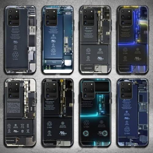 Motherboard Circuit Board Phone Case For Samsung Galaxy S21 Plus Ultra S20 FE M11 S8 S9 plus S10 5G lite 2020
