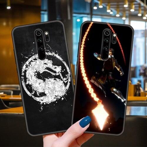 Phone Case For Xiaomi Redmi 7 7A 8 8A Note 8T 9 Pro 4 5 9S Black Cover Waterproof Tpu Prime Trend Etui Scorpion Mortal Kombat