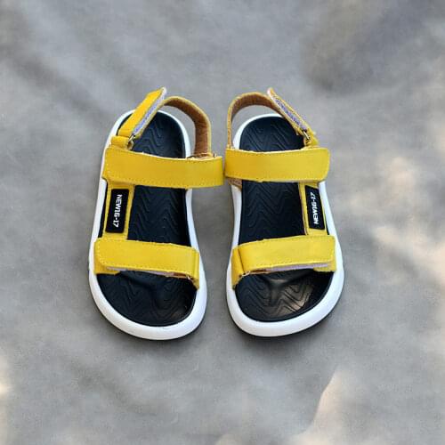 Childrens sandals leather 2021 new summer beach shoes casual soft bottom baby shoes breathable tide shoes waterproof shoes