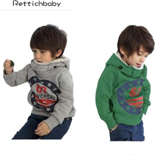 Childrens Winter Pullovers Boys Hoodies Long Sleeve Autumn Girls Jacket Coat Children Hoodies 2-6yrs Free Shipping