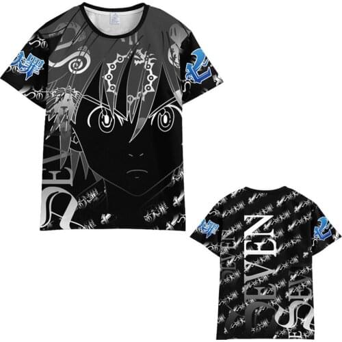 Anime Seven Deadly Sins Mens Print Teenager T-Shirt Casual Modal O-Neck Short Sleeve Boys Streetwear Sports Cartoon Tshirt Tees