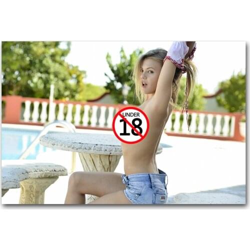 Beautiful Young Girl Canvas Paintings Simple Wall Art Postrs and Prints Pictures for Living Room Home Decor