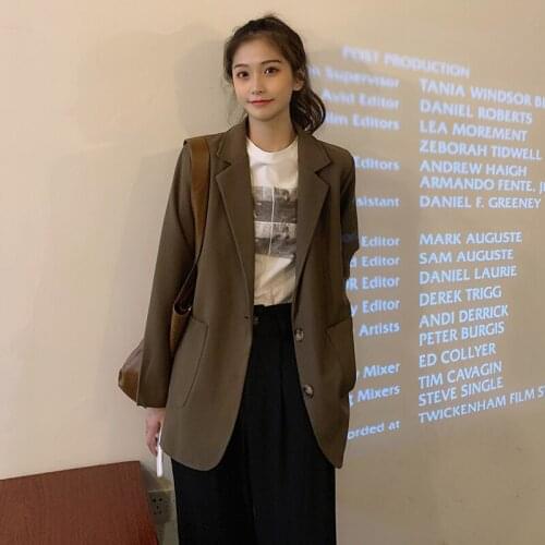 2020 HOT Autumn Winter Women Coat Suit Korean Streetwear Fashion jacket female casual Jacket blazer women