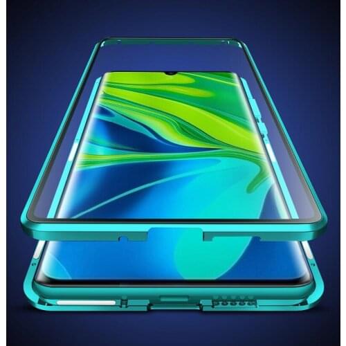 Magnetic Case 360 Front+Back double-sided Tempered Glass Case For Xiaomi Redmi Note 8T 8 Pro Metal Bumper