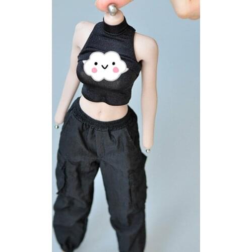 1/6 Scale Cut Shoulder Open Chest Tight T-shirt Model for 12" Female Body