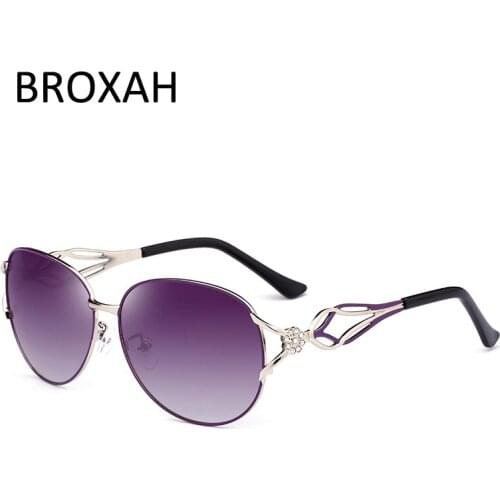Fashion Metal Sunglasses Women Polarized UV400 Ladies Oval Sun Glasses for Shopping Driving Retro Female Eyeglasses