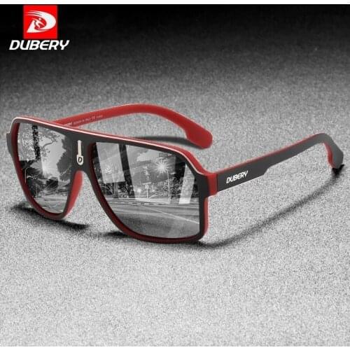 DUBERY Fashion Men Pilot Polarized Sunglasses Sports Style Design 2021 New Sun Glasses Travel Fishing UV400 Square Goggles XH1