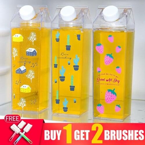 My 1000ml 500ml Plastic Milk Sports Jug Bottle Personalized Car Mug BPA Free Water Sport For Gym Shaker Frosted Water Bottles