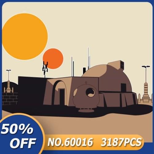 New LepinBlock 60016 Mos Eisley Cantina Compatible 75290 Building Blocks Bricks Educational Toys Birthday Gifts