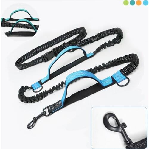 New Retractable Reflective Dog Leash Pet Dog Running Belt Elastic Training Rope Harness For Medium Large Dogs Pet Supplies