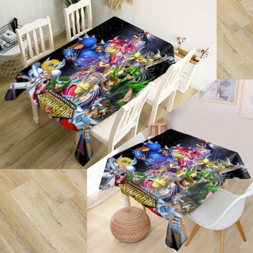 New Arrival De Saint Seiya Tablecloth Square /Rectangular Fabric Tablecloth For Wedding Table Cloth TV Covers Tea Tablecloth