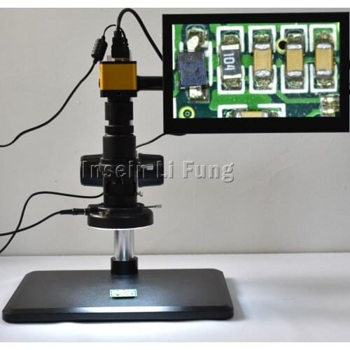 Industrial HD Video Microscope Camera HDMI Magnifier HDR Glass Metal Watch Mobile Phone Inspection and Repair