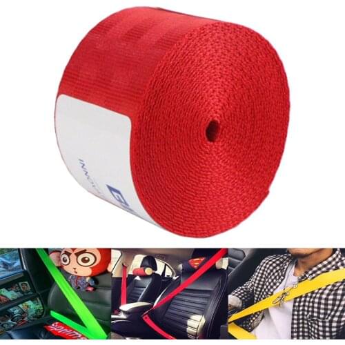 3.6M Seat Belt Webbing Strap Thicken Car Seat Belt Harness Backpack Belt Fashion Color Ribbon Universial Car accessories for BMW