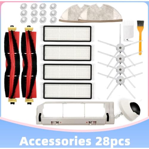 HEPA Filter Detachable Main Brush for Xiaomi Roborock S6 S60 S65 S5 S55 T6 S55 E25 E35 Tanos Mopping Cloth Spare Parts