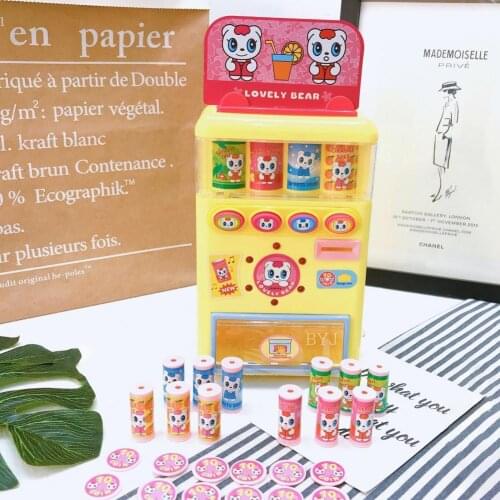 Simulation Pretend Play Children Education Learning Drinks Vending Machine Shopping Game Play House Toy Birthday Gift