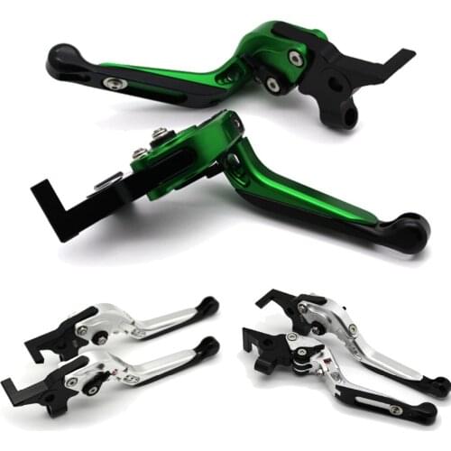 With logo Motorcycle Frame Ornamental Foldable Brake Handle Extendable Clutch Lever For KAWASAKI Z800 E version Z750