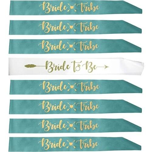 Team Bride Tribe Sash Bride To Be Sash for Wedding Party Bridal Shower Bachelorette Hen Party Decorations Favors Gifts Supplies