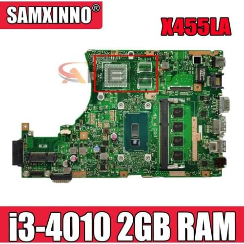 X455LA i3-4010 CPU 2GB RAM Mainboard For Asus X455L X455LJ X455LN X455LD A455L F455L K455L Laptop Motherboard LVDS Test 100% OK