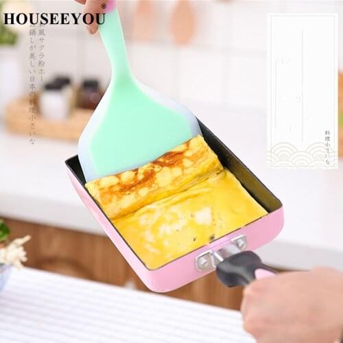 Japanese Tamagoyaki Omelet Pan Maker Non Stick Frying Pan with Nature Medical Stone Coating Fried Egg Pie Pancake Pot Cookware