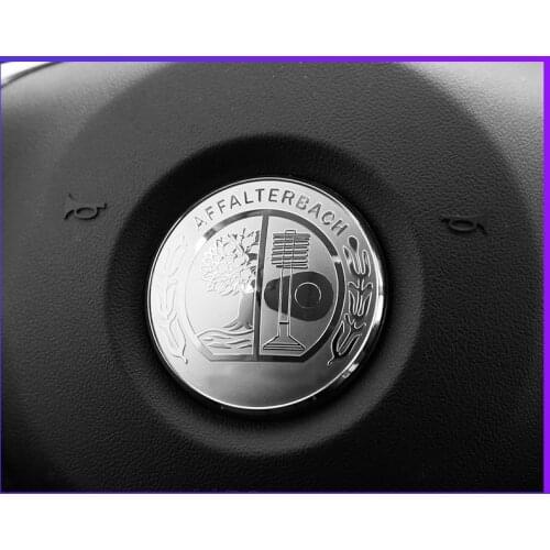 Car Steering Wheel Badge Engine Cover Emblem Stickers for Mercedes Benz AMG W205 C E Class Car Accessories 52mm 58mm