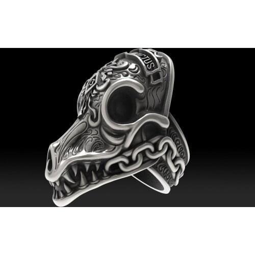 1pcs MORIOR INVICTUS Ring Mens Rings Oxidized Faith Jewelry