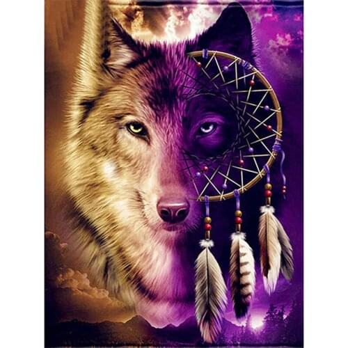 Diamond embroidery 5D DIY diamond painting diamond painting Wolf cross stitch rhinestone mosaic XU