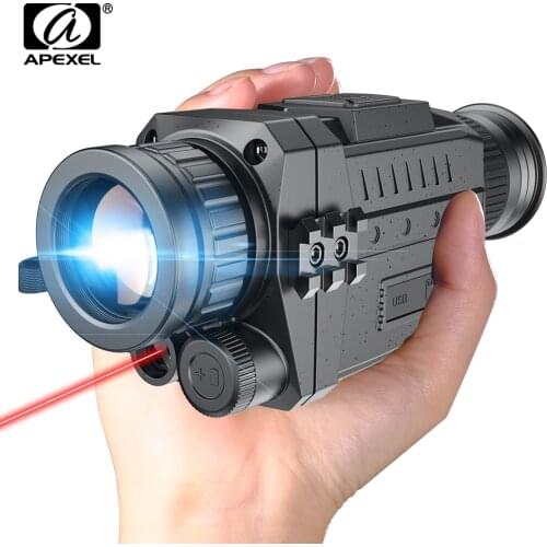 APEXEL Infrared (IR) Night Vision Device with LCD Screen Zoom Telescope Sight Riflescope Monocular For Hunting Searching record