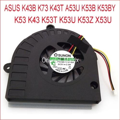 Free Shipping DC280009WA0 MF60120V1-C181-S9A For Asus A53U-XE3 K53B K53BY K53 K53T K53U K53Z X53U K43B K73 K43T Cooler Fan