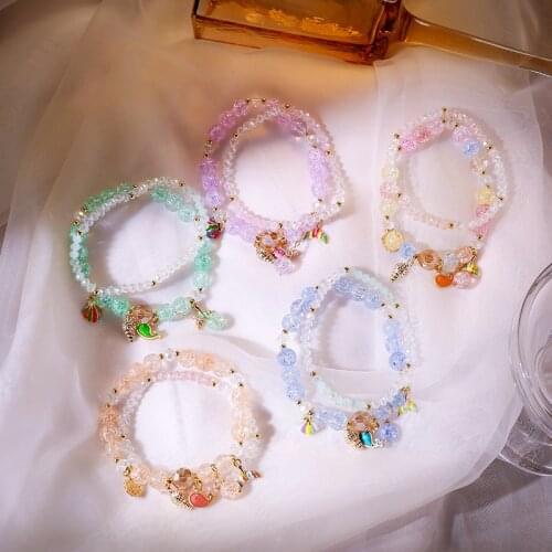 2021 Korean summer new whale tail shell pendant Internet celebrity bracelet for women fashion sweet girl bracelets on hand