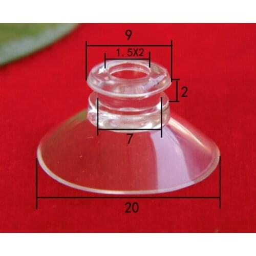 Home storage suckers 20mm small flat head suction cup mushroom head powerful perforated suction cup double sided