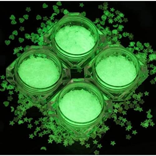 5g Luminous Nail Glitter Sequins 3D Fluorescent Nail Glitter Flakes Glow In Dark Nail Art Thin Star/Moon/Heart/Flower Sparkl