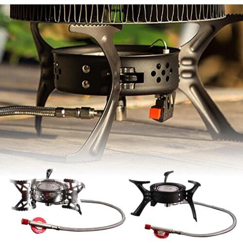 Gas Stove Portable Camping Stoves Adjustable Valve Stainless Steel Picnic Stove Gas Burner Tourist Equipment Outdoor Picnic