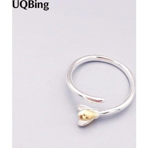 2019 Free Shipping 925 Silver Magnolia Flower Rings For Women Jewelry Finger Rings For Party Birthday Gift