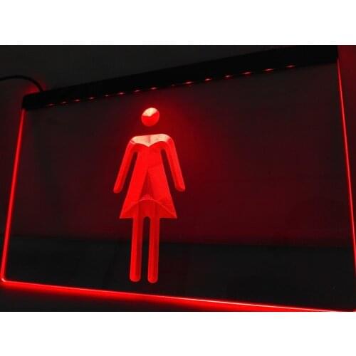 LB340- Female Women Toilet Restroom Washroom Light Sign home decor crafts