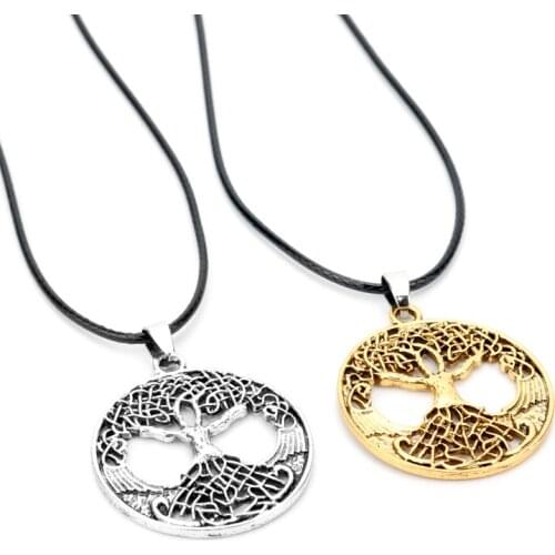 MQCHUN 2018 Fashion Vikings Amulet The Tree of Life Yggdrasil Nordic Talisman Pendant Necklace for Women Men Cosplay Gift-30