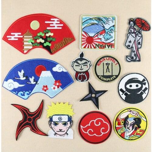 Cartoon Character Ninja Patch Iron On Transfers For Clothing 3D Embroidery Applique Handmade Decoration DIY Sewing Stickers