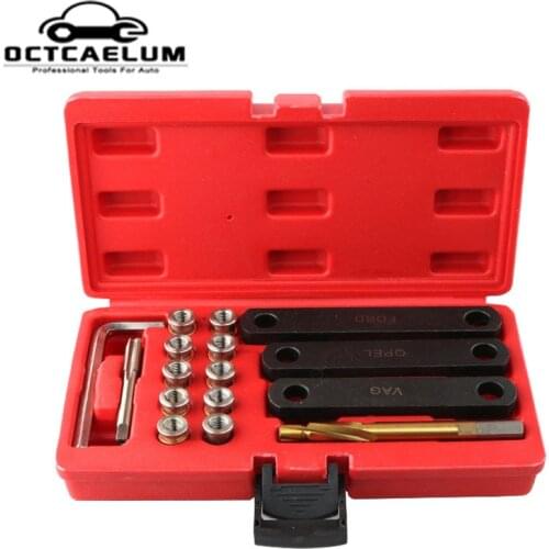 16pcs Brake Caliper Guide Thread Repair Tool Set For VAG VW Vauxhall Ford Seat M9 x 1.25mm Car Repair Tool