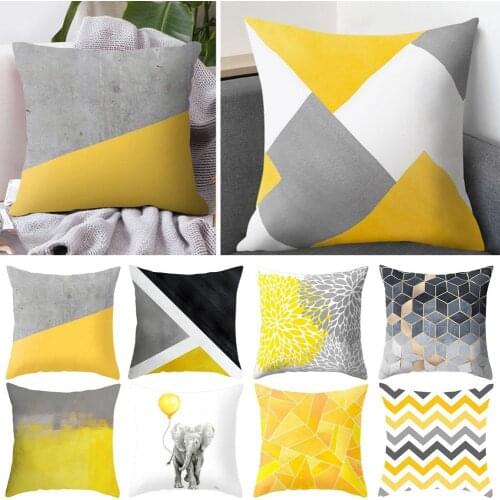 Pillow Cover All-Matched Geometric Print Washable Polyester Bedding Decorative Pillowslip Home Decor