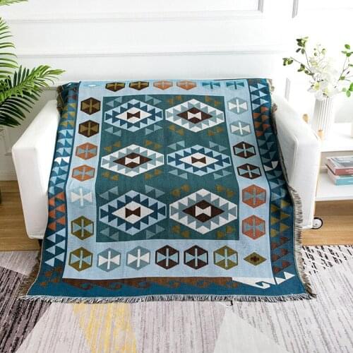 New 130*160cm Bohemia Sofa Home Bed Comforter Blanket Hotel Restaurant Plaids Nap Air Conditioner Blanket