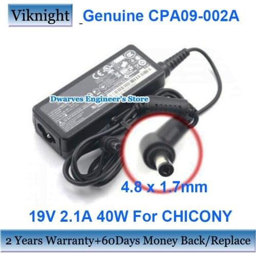 Genuine CHICONY CPA09-002A 19V 2.1A AC Adapter For Clevo W952AU N240BU W950JU N750BU N750WU Laptop Power Supply