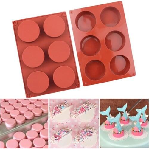 Large-size 6-hole Silicone Mold Practical Biscuit And Chocolate Mold Creative Baking And Pastry Tools Baking Tools For Cakes