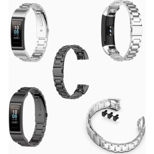 Luxury Man Stainless Steel smart watch band WristStrap for Hua wei 3/4 pro metal strap Wristband smart Bracelet Watch Accessory