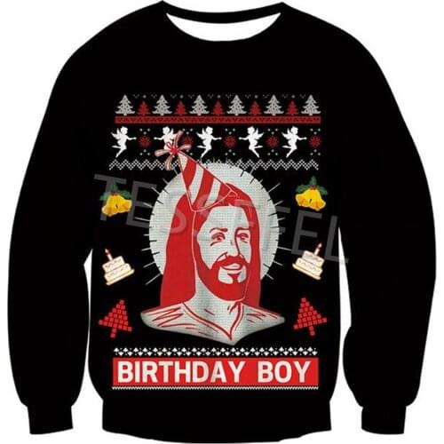 Tessffel Christmas Clothing Fun 3D Printed Sweatshirt Men and Women Fashion Street Autumn O-neck Long-Sleeved Shirt Style5